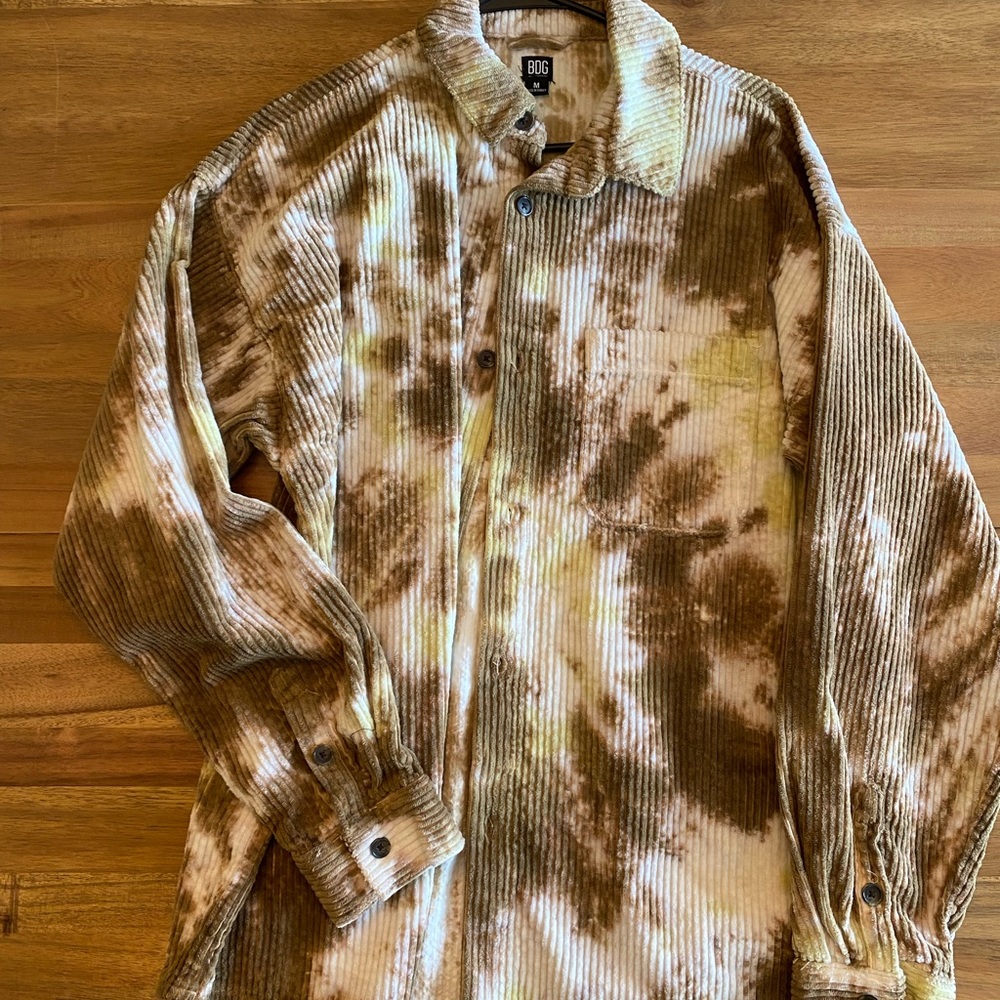 Tie Dye Corduroy Button Down